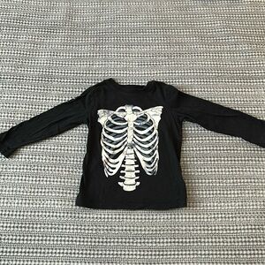 Glow in the Dark Toddler Skeleton Long Sleeve Tshirt